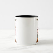 Schwein der Tischlerquote Zweifarbige Tasse (Mittel)