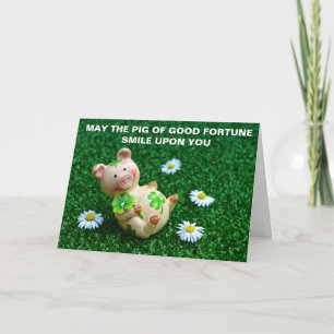 SCHWEIN DES GLÜCKS ST. PATRICK'S TAG KARTE