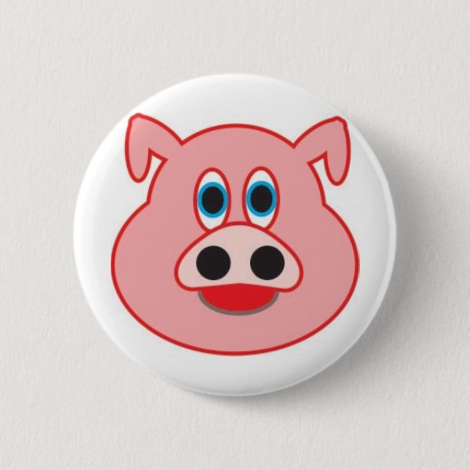 Schwein didaktische Gestaltung der Illustration Button (Vorderseite)