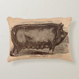Schwein Druck Berkshire Sauen Nr. 1 aus dem 19. Ja Dekokissen