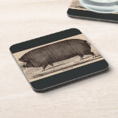 Schwein Druck Berkshire Sauen Nr. 2 aus dem 19. Ja Getränkeuntersetzer (Linke Seite)