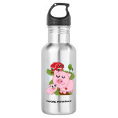 Schwein Edelstahlflasche (Vorderseite)