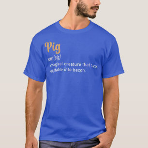 Schwein eine magische Kreatur, die Gemüse in B ver T-Shirt