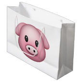 Schwein - Emoji Große Geschenktüte (Vorderseite Schrägansicht)