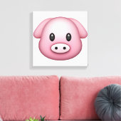 Schwein - Emoji Leinwanddruck (Insitu (Wohnzimmer))