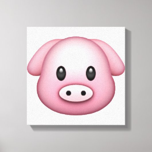 Schwein - Emoji Leinwanddruck (Vorderseite)