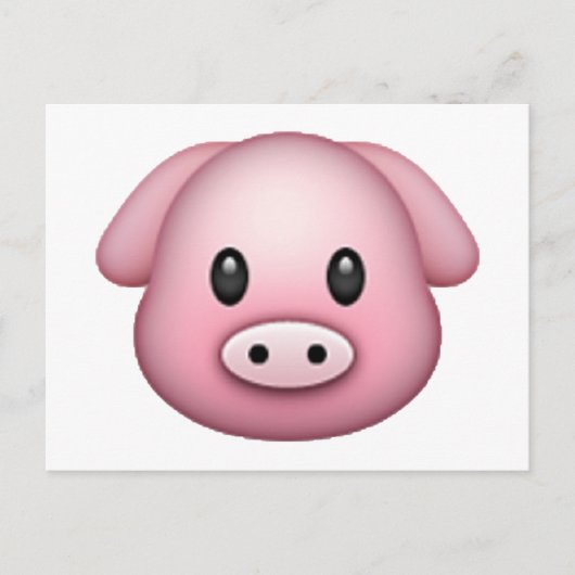 Schwein - Emoji Postkarte (Vorderseite)