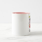 Schwein-Engels-Abschluss-Glückwünsche Zweifarbige Tasse (Mittel)