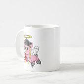 Schwein-Engels-Abschluss Kaffeetasse (Vorderseite Links)