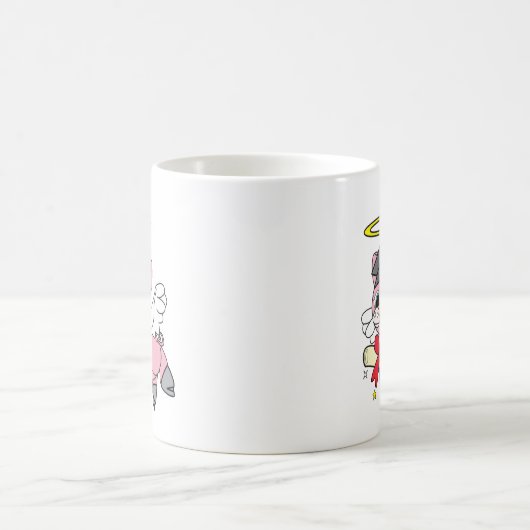 Schwein-Engels-Abschluss Kaffeetasse (Mittel)