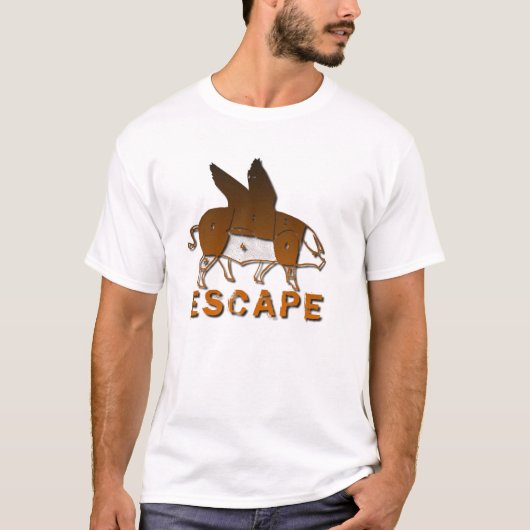 Schwein-Entweichen T-Shirt (Vorderseite)