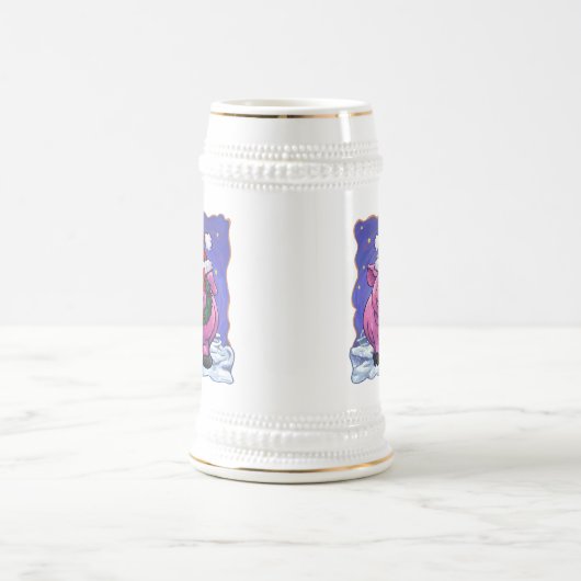 Schwein-Feiertag Bierglas (Mittel)