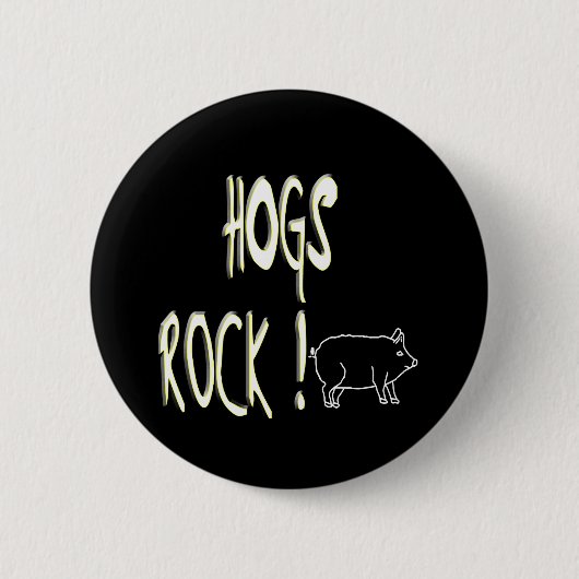 Schwein-Felsen! Knopf Button (Vorderseite)