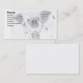 Schwein-Ferkel-Bleistift, der Skizze-Bauern Visitenkarte (Vorne/Hinten)
