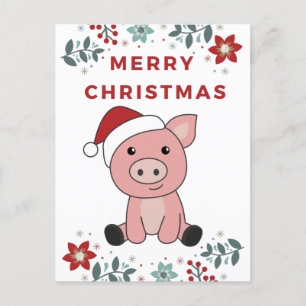 Schwein Frohe Weihnachten Tiere Schweine