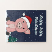Schwein Frohe Weihnachtstiere Schweine Jigsaw Puzz Puzzle (Horizontal)