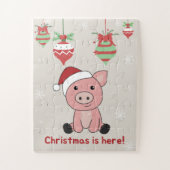 Schwein Frohe Weihnachtstiere Schweine Jigsaw Puzz Puzzle (Vertikal)