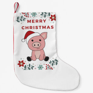 Schwein Frohe Weihnachtstiere Schweine Kleiner Weihnachtsstrumpf