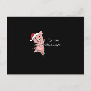 Schwein Frohe Weihnachtstiere Schweine Postkarte