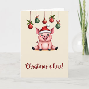 Schwein Frohe Weihnachtstiere Schweine Weihnachtsk Karte