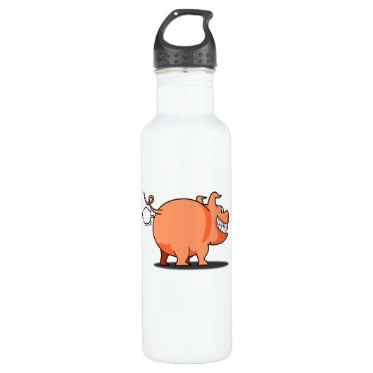 Schwein-Furz-Flasche Trinkflasche (Vorderseite)