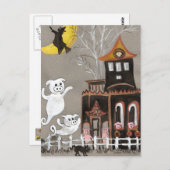 Schwein-Geist-Spuk Hauspostkarte Postkarte (Vorne/Hinten)
