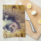 Schwein Geschirrtuch (Viertel Falte)