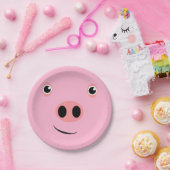 Schwein-Gesicht Pappteller (Party)