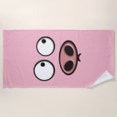 Schwein-Gesicht Strandtuch (Vorderseite)