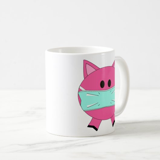 Schwein-Grippe - die Kaffee-Tasse Kaffeetasse (VorderseiteRechts)