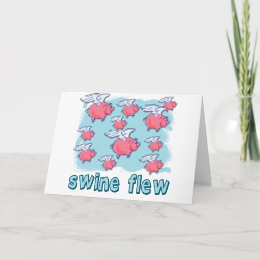 Schwein-Grippe-Spaß-Produkte Karte (Vorderseite)