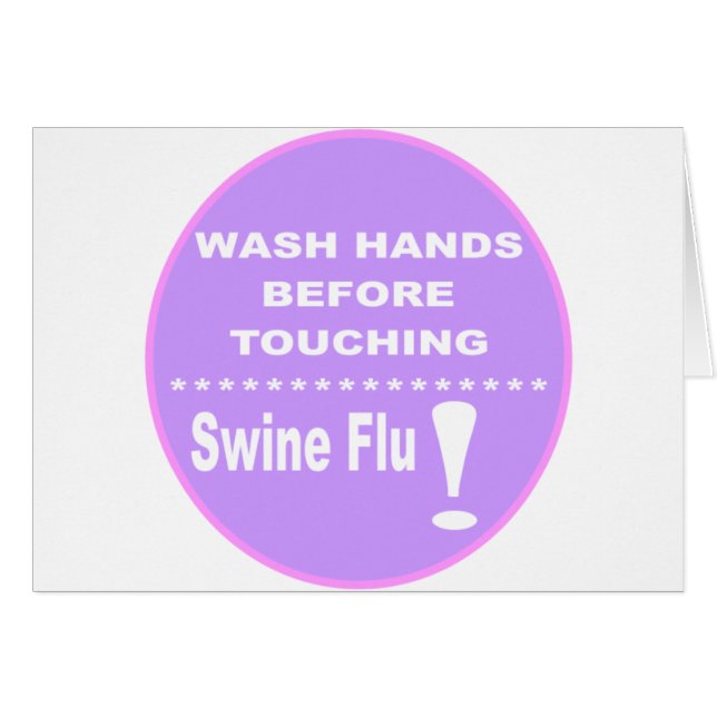 Schwein-Grippe-Warnschilder (Vorderseite (Horizontal))