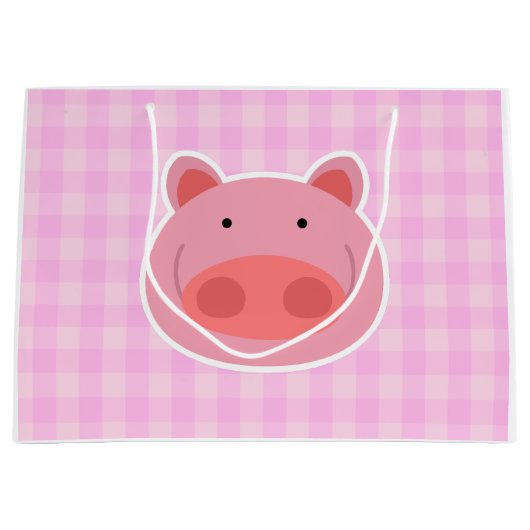Schwein Große Geschenktüte (Vorderseite)