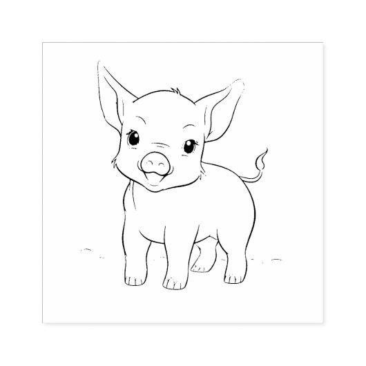 Schwein Gummistempel (Prägung)