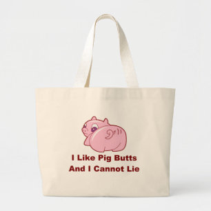 Schwein-Hintern Jumbo Stoffbeutel
