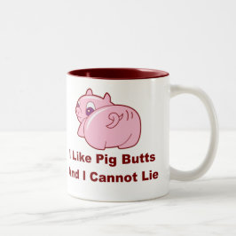 Schwein-Hintern Zweifarbige Tasse