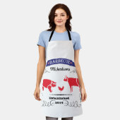 Schwein, Hühner, Kuh Vintage Familie Barbeque Schü Schürze (Getragen)