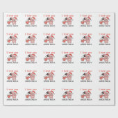 Schwein I Liebe Sie Schnee viel Schneemann Pub Geschenkpapier (Flach)