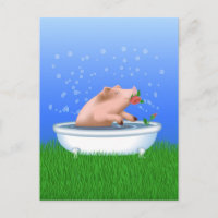 Schwein im Bad