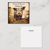 Schwein im Mud, Umarmungen und Küsse, anpassbar Mitteilungskarte (Vorne/Hinten)
