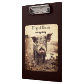 Schwein im Schlamm, Hunde und Küsse Klemmbrett (Links)