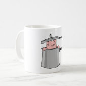 Schwein Im Topf Kaffeetasse (Vorderseite Links)