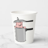 Schwein Im Topf Pappbecher (Vorderseite)