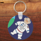 Schwein im Weltraum Schlüsselanhänger (Vorderseite)