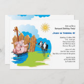 Schwein in der einladung (Vorne/Hinten)