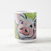 Schwein in der Scheunen-Tasse Kaffeetasse (Mittel)