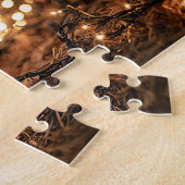 Schwein in einer Weihnachtsmannmütze Puzzle (Seite)
