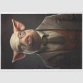 Schwein in Gentleman's Clothing 3 Decoupage Paper Seidenpapier (Vorderseite)