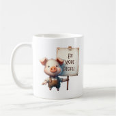 Schwein - Iss mehr Menschen Kaffeetasse (Links)