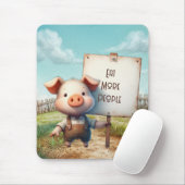 Schwein - Iss mehr Menschen Mousepad (Mit Mouse)